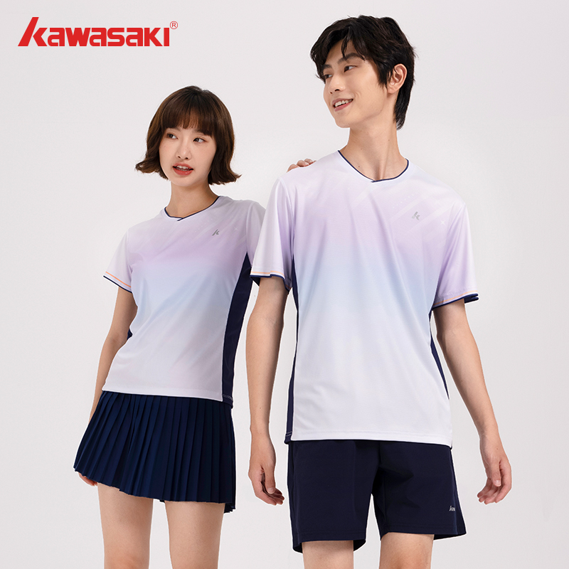 Kawasaki/川崎专业羽毛球服2024新运动短袖T恤吸汗透气果缤纷系列