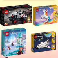 88VIP：LEGO 樂高 兒童大禮包(猛犬卡車+神奇獨角獸+愛莎城堡+航天飛機)6歲+