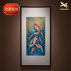銅師傅 手工鏨刻 銅雕畫《九魚聚財之二》中式客廳墻壁裝飾畫掛畫