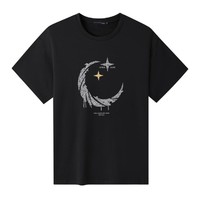 GXG 24夏季時尚潮流星空元素情侶款圓領純棉短袖t恤