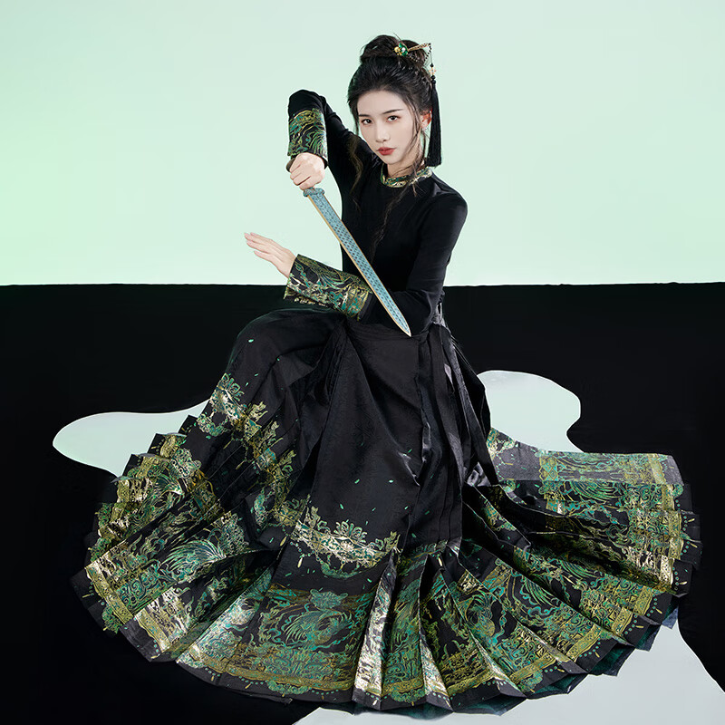 星河汉歌（商周）2024新中式马面裙全套小个子半身裙中国风汉服 上衣+马面裙 L