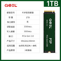 31日20點：GeIL 金邦 P3P SSD固態硬盤 M.2接口PCIe 3.0（NVMe協議） 1TB