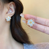 MOEFI 茉妃 S925銀針個性甜美花朵耳釘簡約日韓風耳環氣質鏤空新潮耳飾品 花朵耳釘