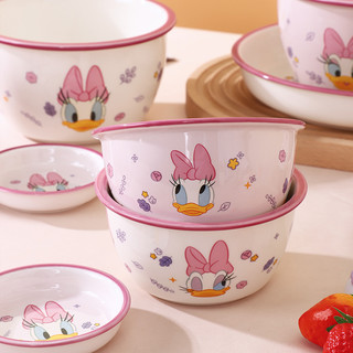 旭业 黛丝陶瓷儿童餐具套装新款可爱饭碗碗盘家用汤面碗