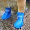 迪普爾 寵物狗狗鞋子防水雨鞋比熊泰迪小狗雨鞋貓鞋子衣服腳套鞋套 藍色S