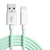 POSKELRTY 適用于蘋果手機快充數據線 充電線 綠色 USB TO蘋果