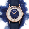 MIDO 美度 手表女士貝倫賽麗藍色晶靈氣質滿天星機械手表