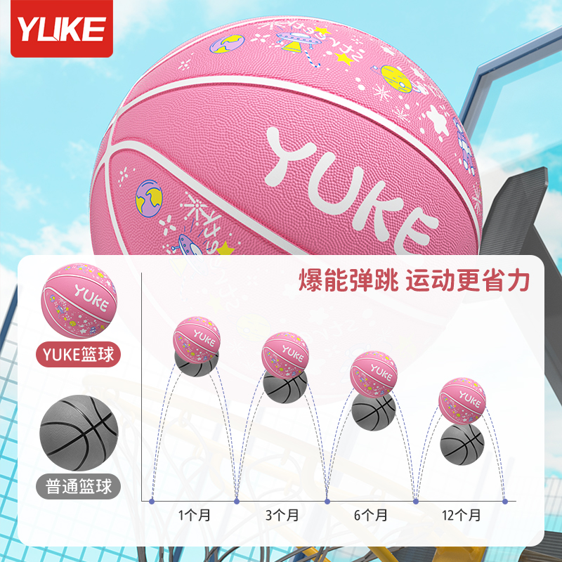 YUKE 羽克 篮球儿童5号幼儿园3-4号小专业五号训练蓝球男女耐打皮球
