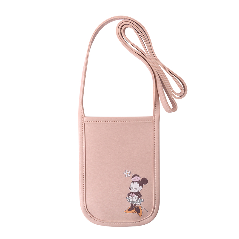 阪织屋迪士尼草莓熊手机包卡通印花外出装饰手提包包