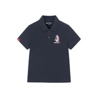 暇步士 男童短袖Polo衫24年夏季新款兒童珠地網眼輕薄網球運動T恤