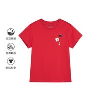 暇步士 兒童極簡舒適短袖圓領衫24年夏裝新款男童女童全棉跑步運動T恤