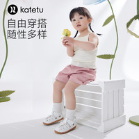 katetu 卡特兔兒童涼鞋2024夏季新款幼兒園小白鞋軟底防滑透氣學步機能鞋