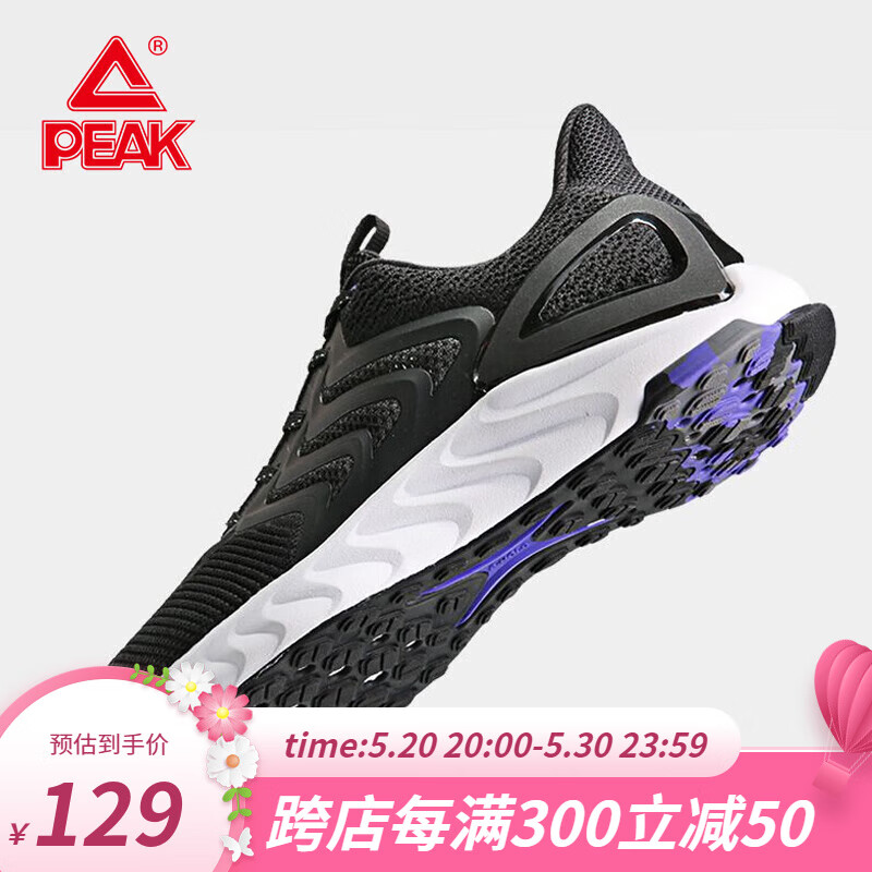 匹克（PEAK）匹克态极天泽1.0运动鞋科技智能休闲太极跑步鞋男女太极跑鞋 黑色/大白(男款) 40