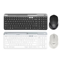 logitech 羅技 K580無線藍牙鍵盤M330靜音鼠標鍵鼠套裝電腦辦公女生白色可愛