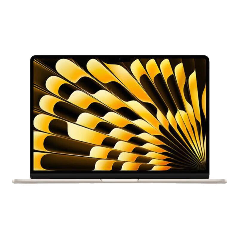 苹果MacBook Air M3芯片13.6英寸2024超轻薄笔记本电脑 星光色  M3芯片【8核+10核】 16G+512