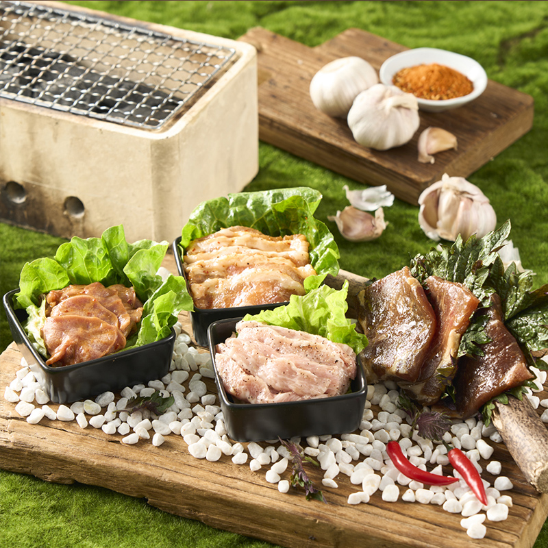 苏食韩式烤肉新鲜食材家庭自助420g半成品户外烧烤五花肉梅肉