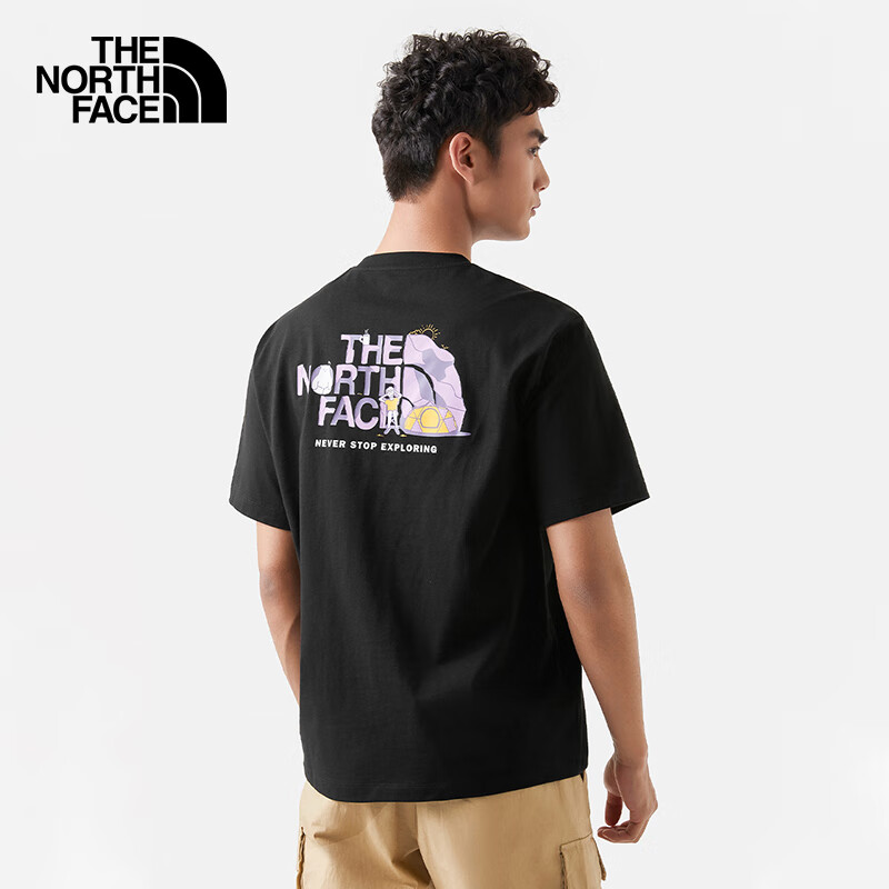 The North Face北面短袖T恤款户外舒适印花短袖88BP 黑色/JK3 XS