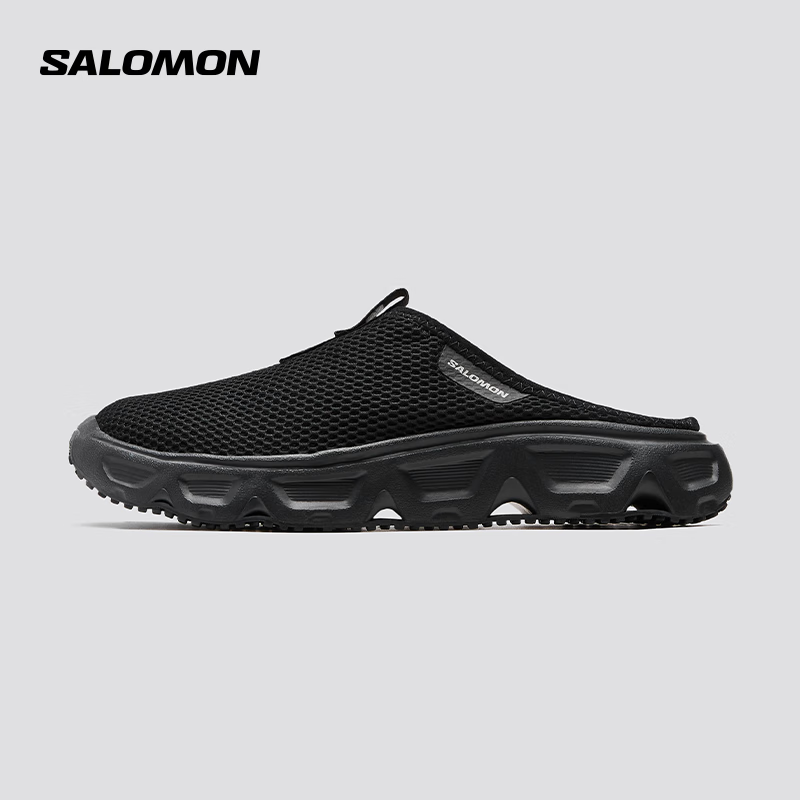 萨洛蒙（Salomon）男款 户外运动休闲舒适减震便捷舒缓恢复鞋 REELAX SLIDE 6.0 黑色 471120 6.5  (40)