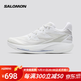 salomon 萨洛蒙 男女款 户外运动轻量透气稳定舒适城市路跑跑步鞋 PHAＮTASM 2 白色 472072 9 (43 1/3)