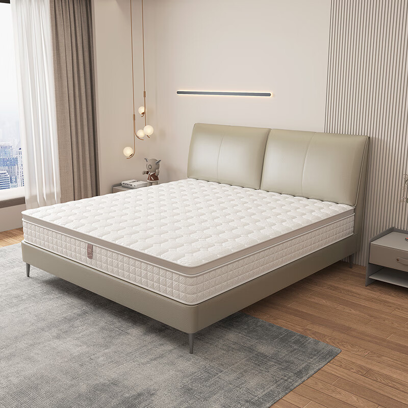 索菲亚家品乳胶床垫 白豆腐独立袋装弹簧双人床垫 分区设计家用床垫子 1.8M