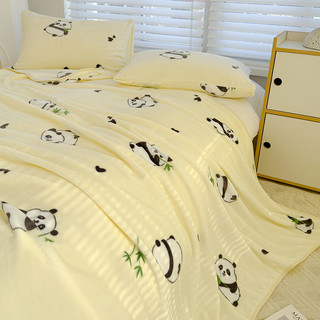 88VIP：Dohia 多喜爱 秋冬保暖毛毯法兰绒毯卡通熊猫午睡毯沙发毯子办公室空调毯