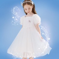 Disney 迪士尼 女童連衣裙夏裝新款兒童裙子中大童洋氣禮服裙