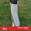 MO&Co. 摩安珂 2024夏新品松緊高腰衛裙魚尾裙半身裙MBD2SKT042 中花灰色 L/170
