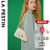 La Festin 拉菲斯汀 包包2024新款潮時尚小眾單肩斜挎女包復古鏈條小方包 621135 椰奶白