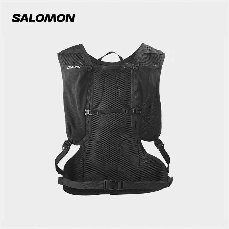 萨洛蒙（Salomon）男女款 户外运动轻量透气舒适旅行登山徒步双肩背包 CROSS 8 黑色 C21853 均码
