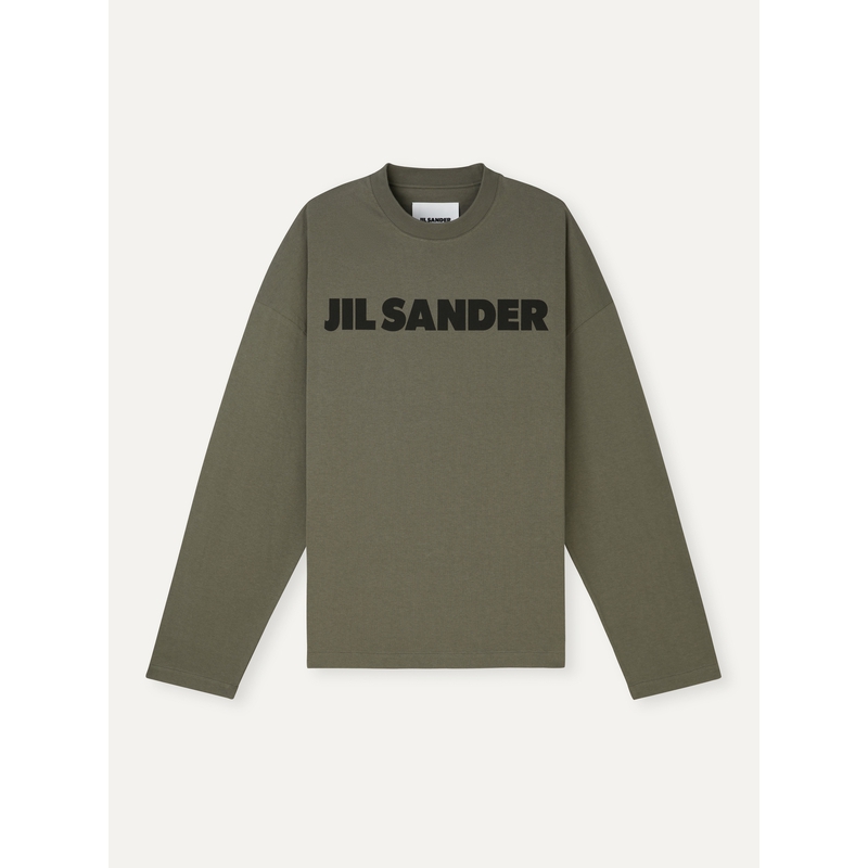 Jil Sander 夏季男印花棉质平纹布长袖T恤NAP颇特