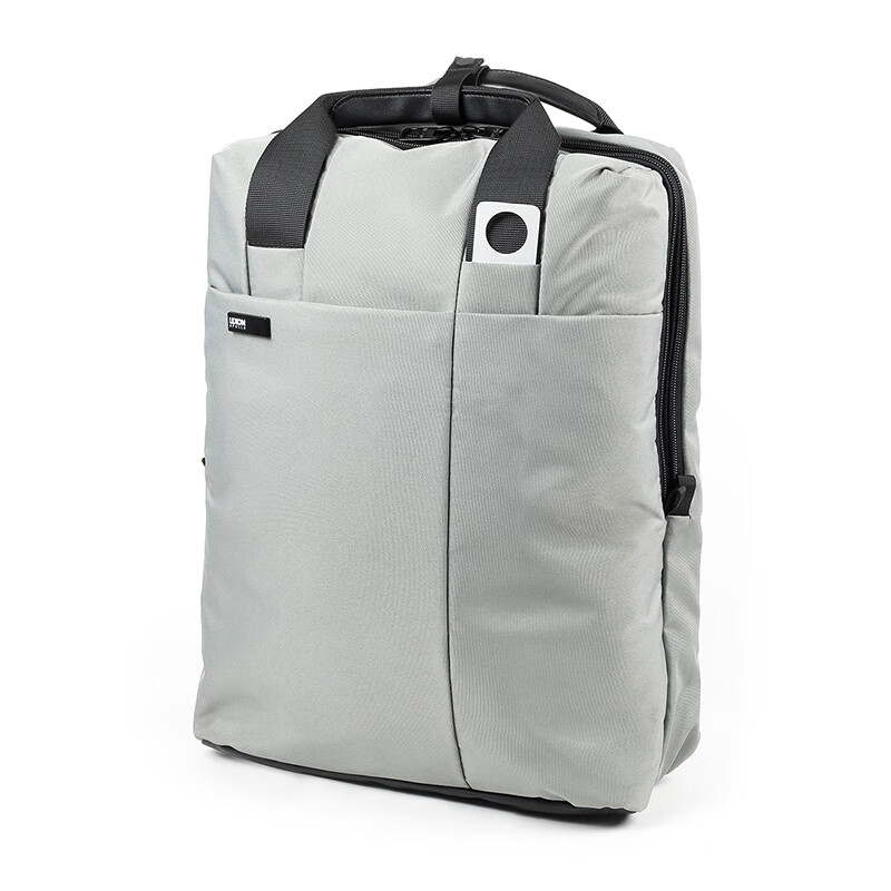 乐上（LEXON）商务休闲双肩包15.6英寸笔记本电脑包背包双层耐磨防泼水灰色