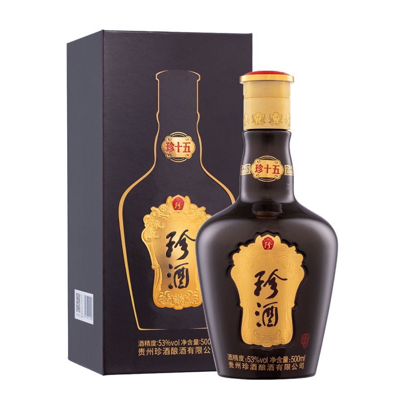 贵州珍酒珍十五 53度酱香型白酒 500ml*1单瓶装