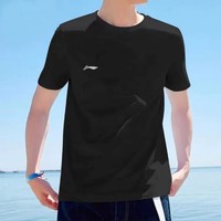 LI-NING 李寧 短袖T恤男式夏季百搭舒適運動上衣透氣百搭運動服