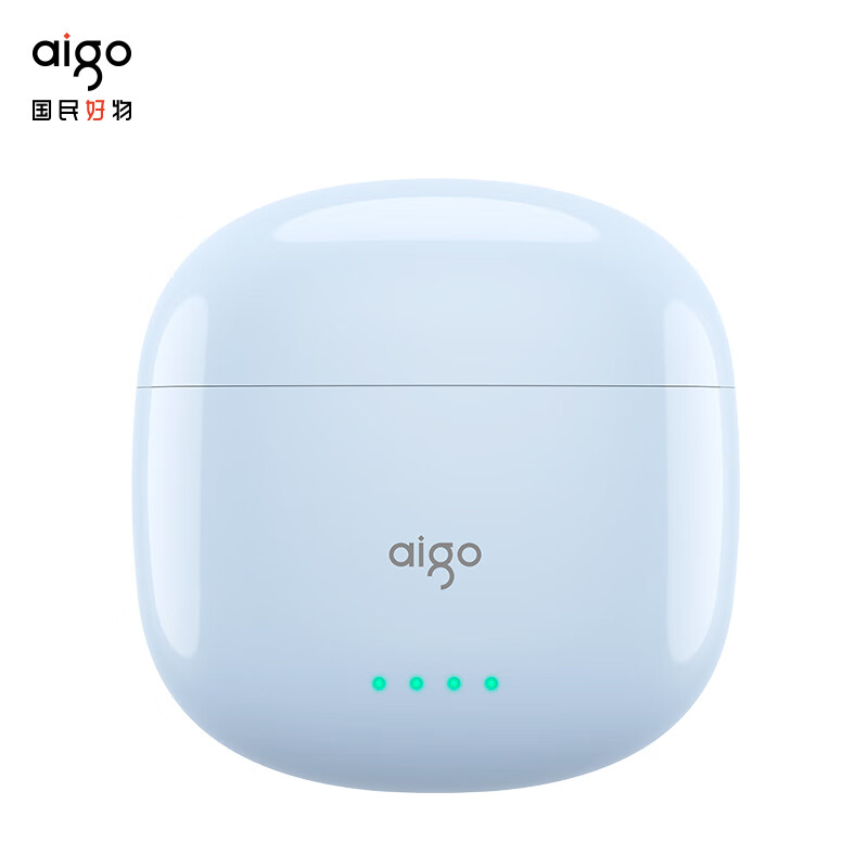 爱国者（aigo）入耳式蓝牙耳机TWS无线降噪穿戴舒适跑步运动蓝牙耳机 蓝色TA66