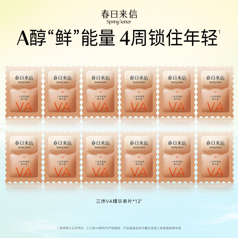 春日来信视黄醇精华液A醇HPR抗皱紧致双仓次抛女