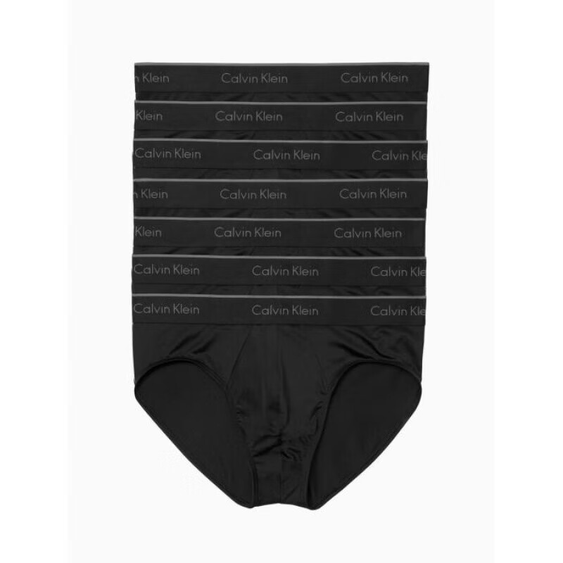 Calvin Klein男士内裤7件装低腰三角裤简约日常62102965-001 BLA S