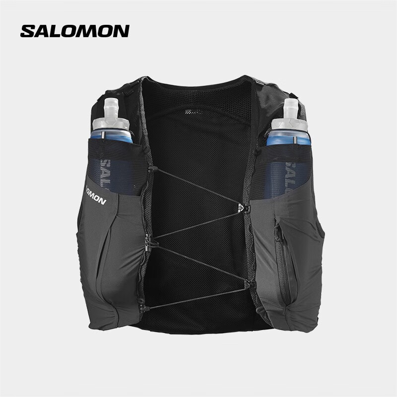 萨洛蒙（Salomon）男女款 户外运动舒适透气便捷饮水系统越野背包 SENSE PRO 5 WITH 黑色 C15120 XS