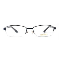 SEIKO 精工 男女商務通勤鈦材半框眼鏡架可配度數