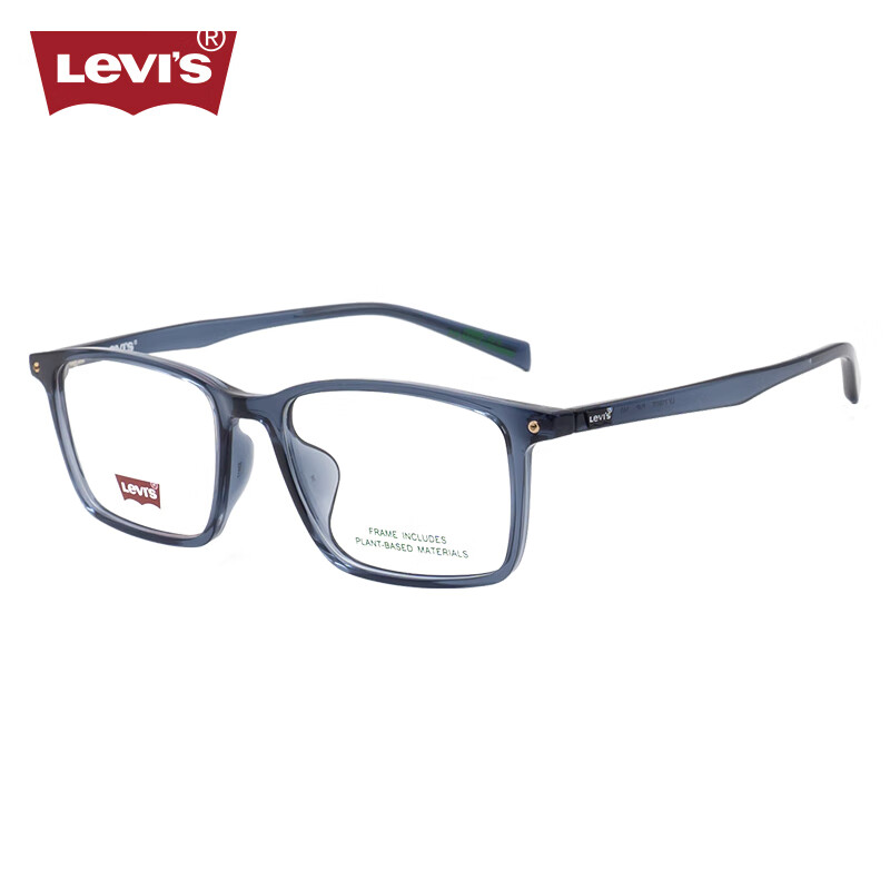 李维斯（Levi's）近视眼镜框架LV7157/PJP+依视路爱赞全晰膜御1.60镜片 PJP透明蓝