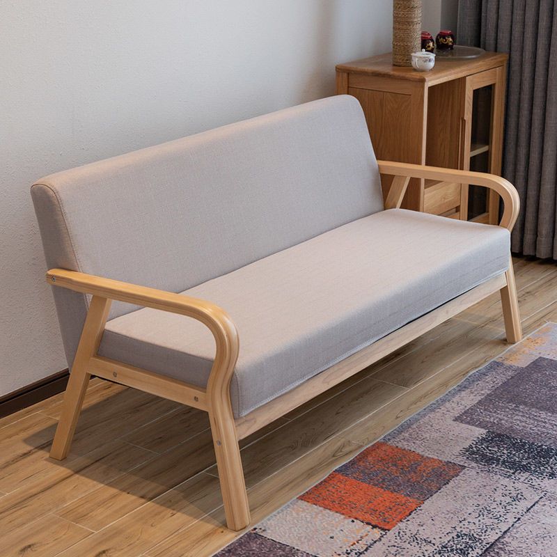 两用复古实木沙发三家用小户型客厅出租房简约现代型单双三人沙发