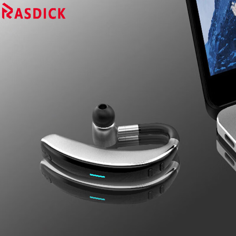 RASDICK蓝牙耳机单耳机挂耳式开车运动跑步接打电话入耳耳塞适用苹果安卓 深空灰