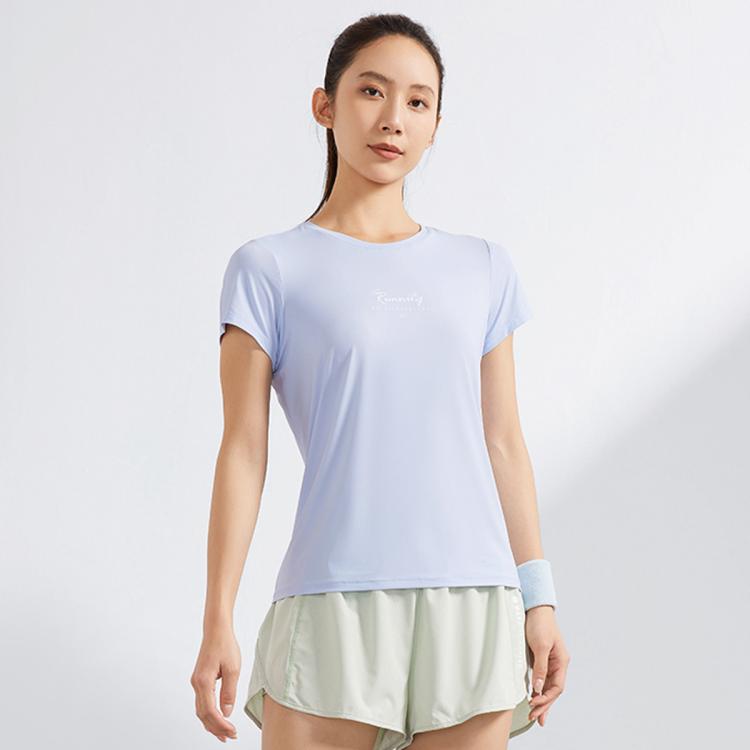 【冰感面料】24年轻薄透气防晒功能女款运动T恤短袖上衣