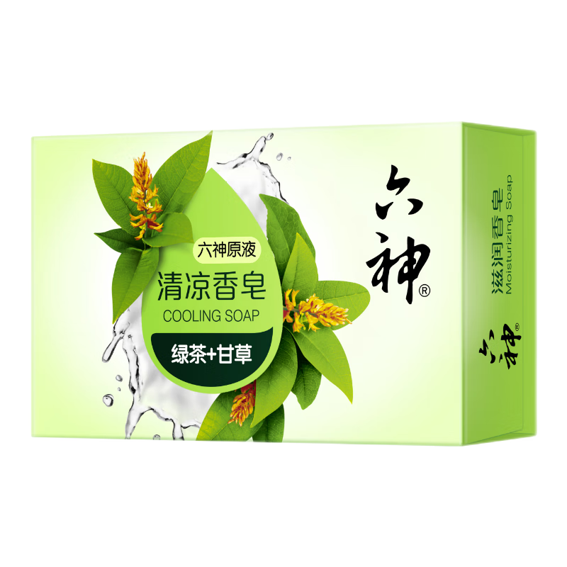 六神清凉香皂（绿茶+甘草）108G