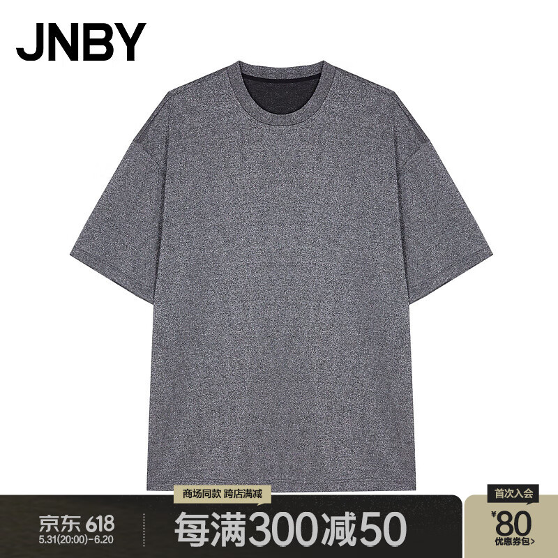 JNBY24夏T恤宽松圆领短袖5O411590H 011/炭黑 S