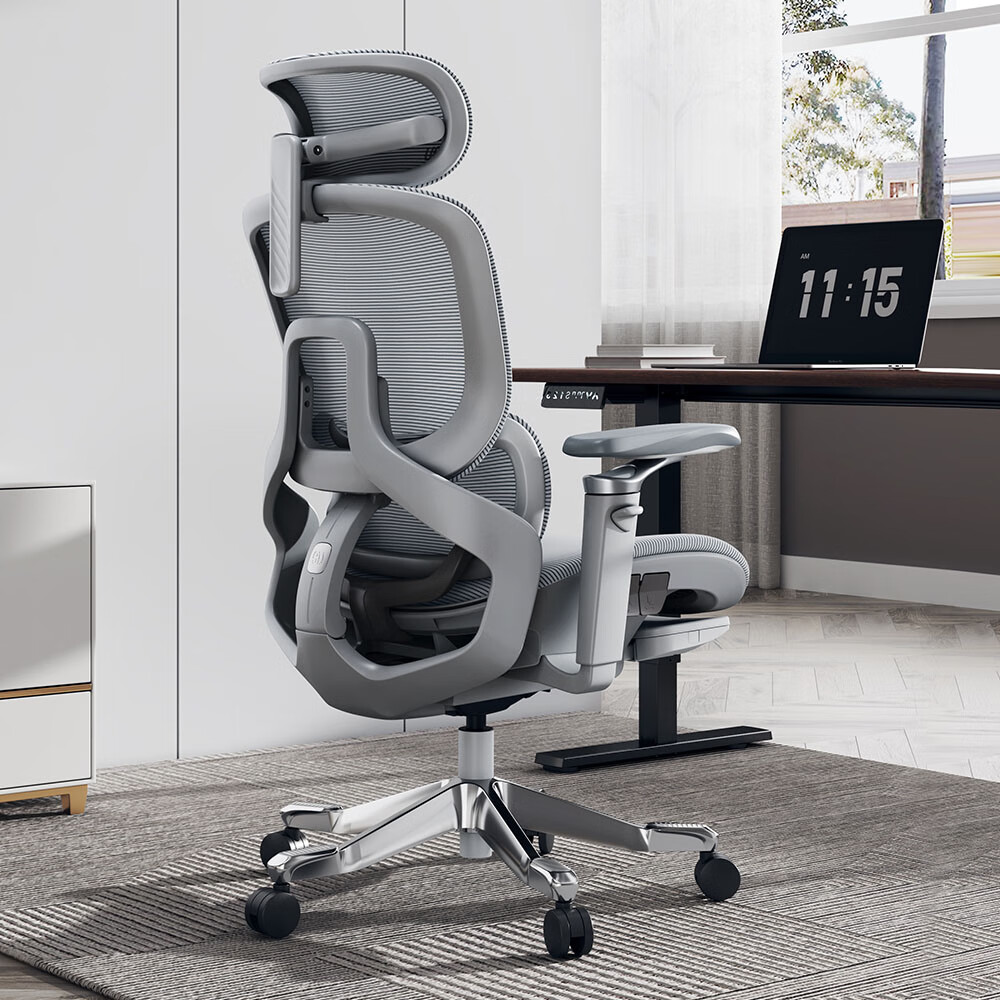 永艺Flow360人体工学椅电脑椅久坐舒适办公椅学习椅整椅 Flow360-灰色-魔毯搁脚