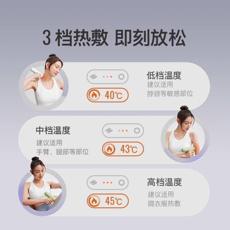 Keep筋膜枪热敷迷你肌肉按摩器放松电动颈膜枪