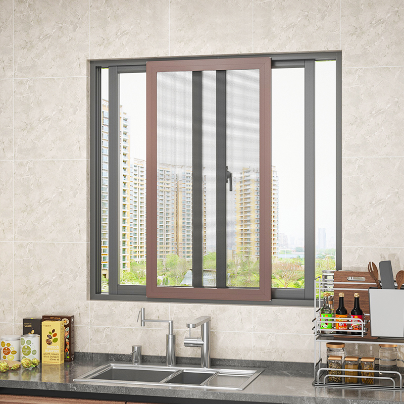 纱窗网自装推拉式平移金刚网铝合金窗户不锈钢纱窗防蚊沙窗门
