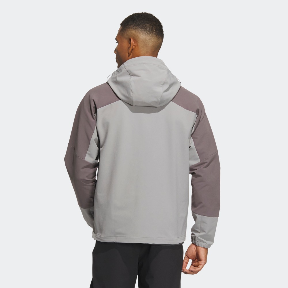 阿迪达斯户外连帽软壳衣运动风衣夹克外套男士上衣adidas TERREX 