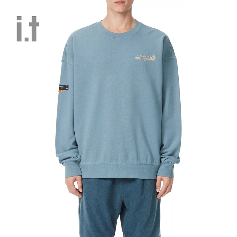 it MUSIUM DIV.男装圆领卫衣春夏休闲logo文字印花30430X