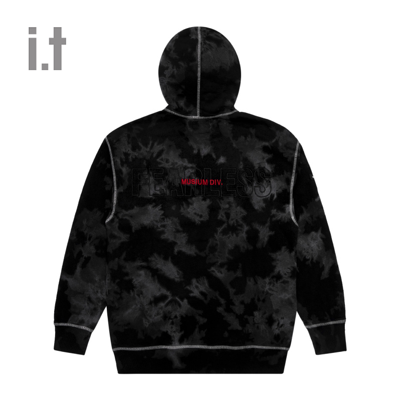 it MUSIUM DIV.男装加绒连帽卫衣秋冬个性扎染30312XF